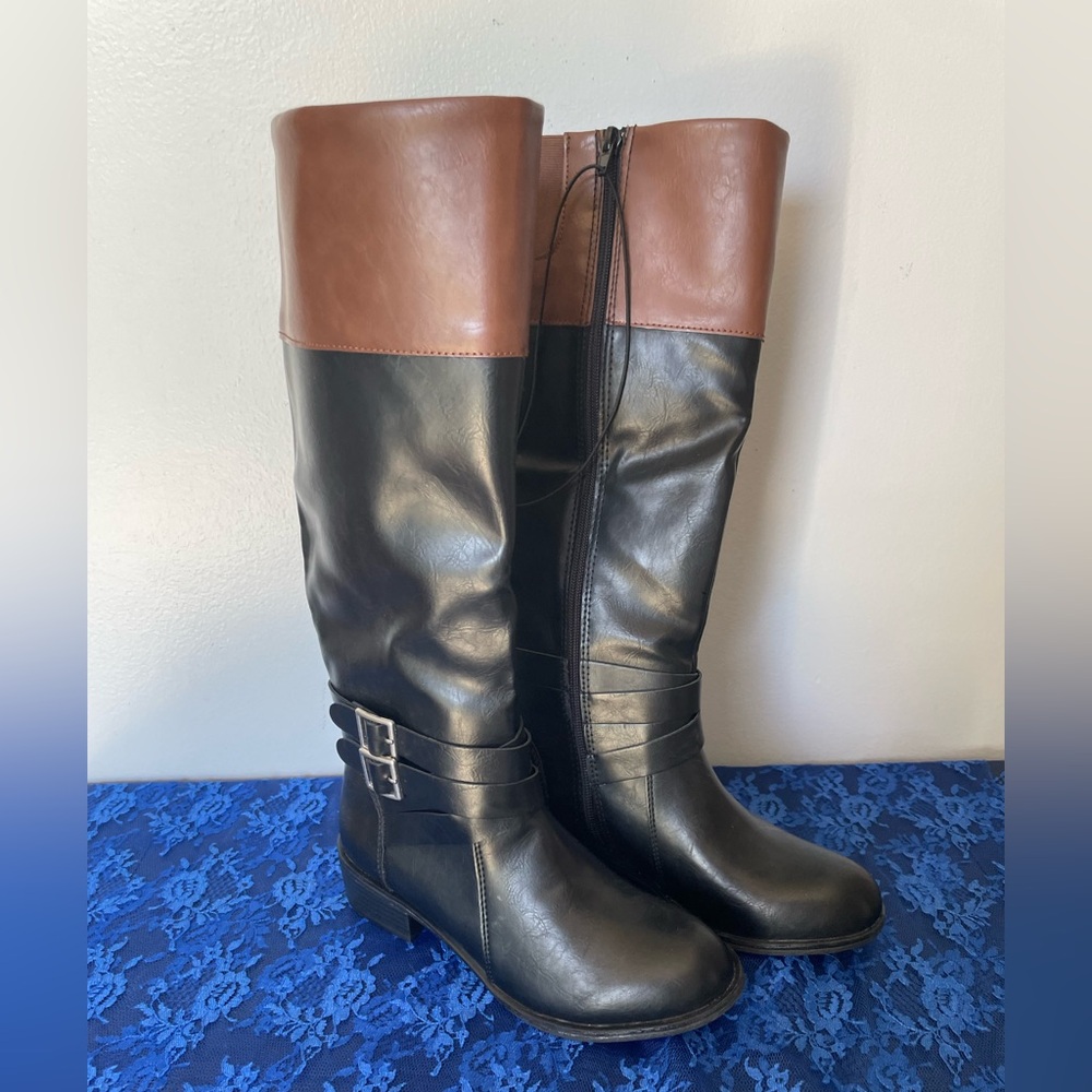 NWT Arizona Two-Tone Women's Riding Boots, Size 6
